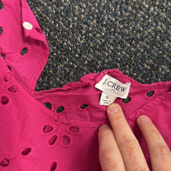 J. Crew factory eyelet top L // 071827 - Picture 2 of 2